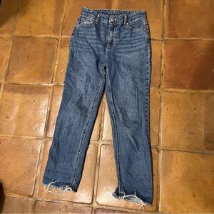 Wild Fable High Rise Straight Ankle Rough Hem Jeans Size 2 Women’s